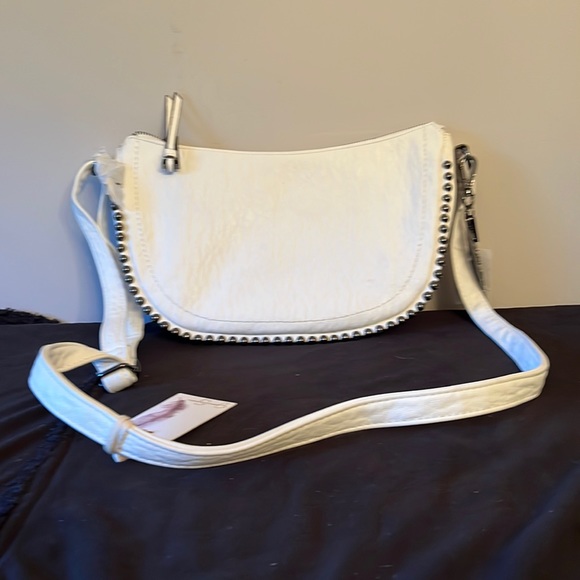 White, pewter studded purse, Jessica Simpson - Picture 1 of 3